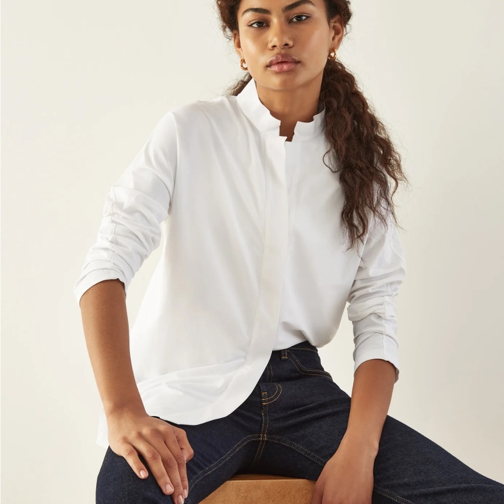 ADAY Something Borrowed Shirt in White Woman’s Large
